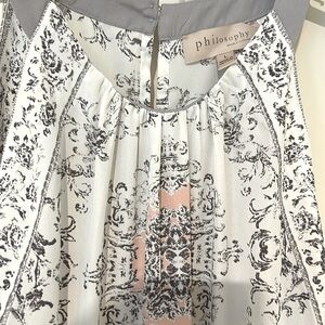 Philosophy dress size large. Gray, white and pink.